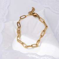 Ion Plating 304 Stainless Steel Paperclip Chain Bracelet for Women — Bracelet Women