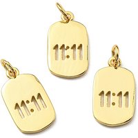 Brass Oval Number Charm Pendant with Jump Ring, 18K Gold Plated — Charms & Pendants