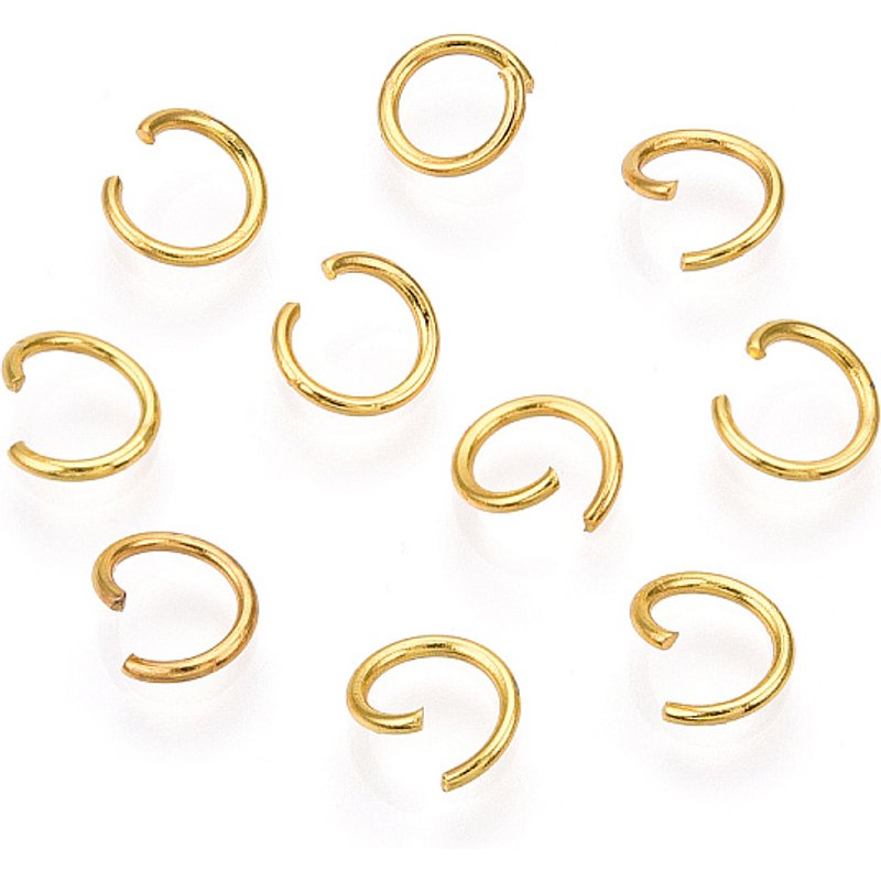 Anneaux Brisés Ouverts en Acier Inoxydable 304 PVD Plaqué Or 18K — Accessoires pour bijoux