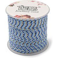 4-Ply Polycotton Cord with Gold Wire for Macrame and Crafts