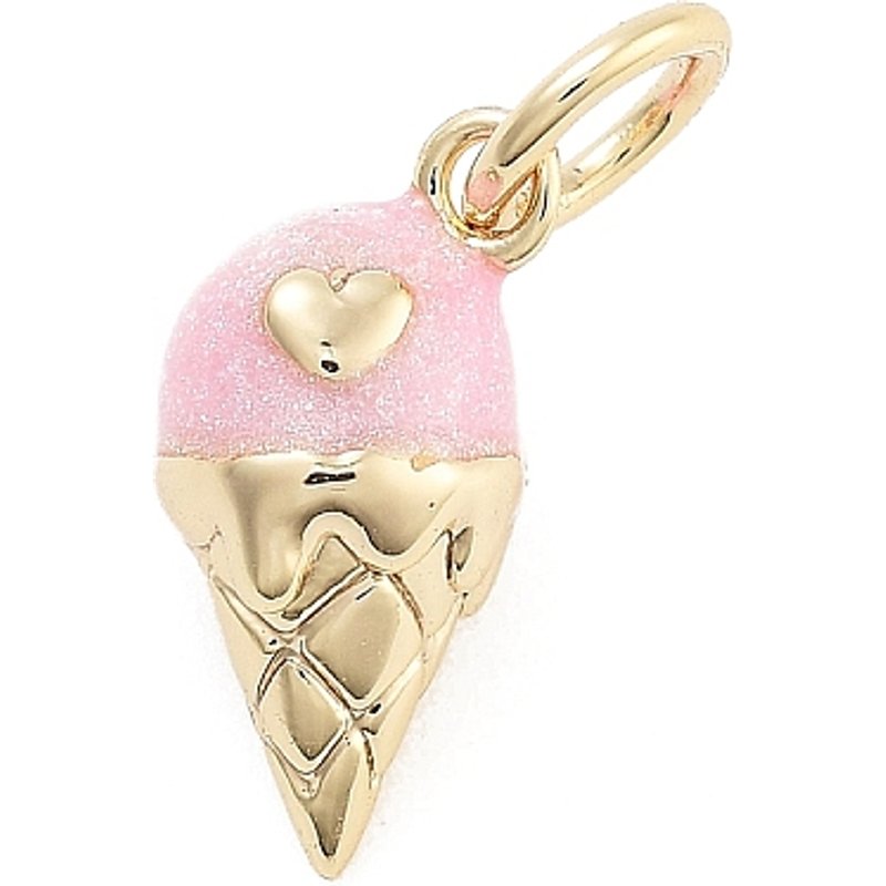 Charm en Émail Glace 18K Plaqué Or Rack Plating