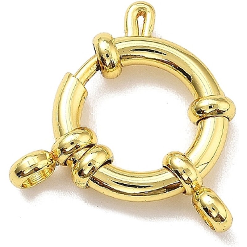 Fermoirs à ressort en acier inoxydable Ion Plating, plaqué or 18K — Accessoires pour bijoux