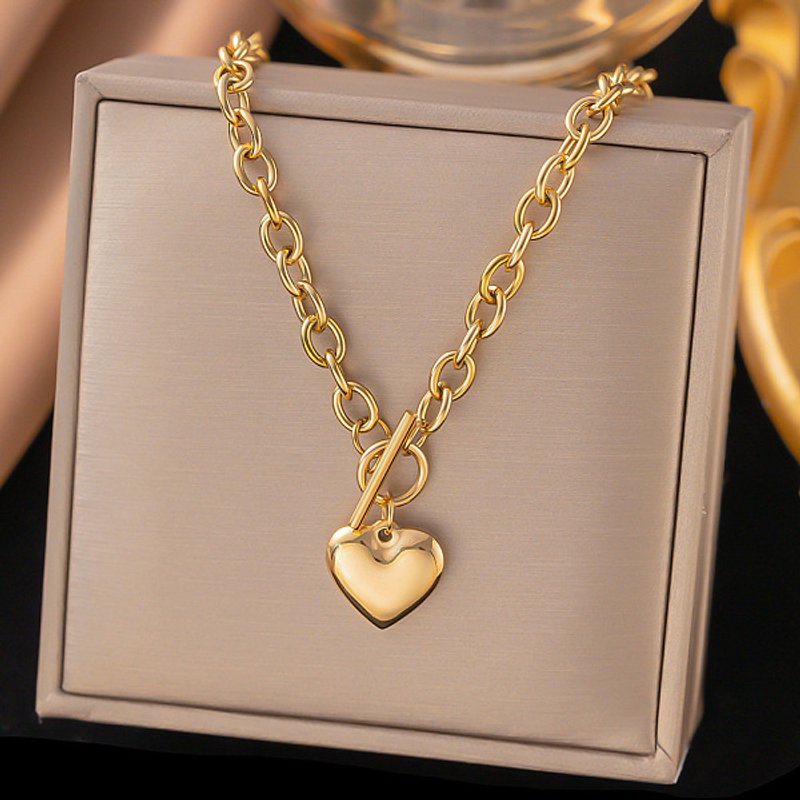 Collier Pendentif en Acier Inoxydable 304 avec Fermoir à Bascule — Collier pendentif