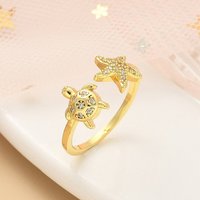 Bague ouverte en acier inoxydable 304 pour femmes avec zircon cubique — Bijoux fantaisie