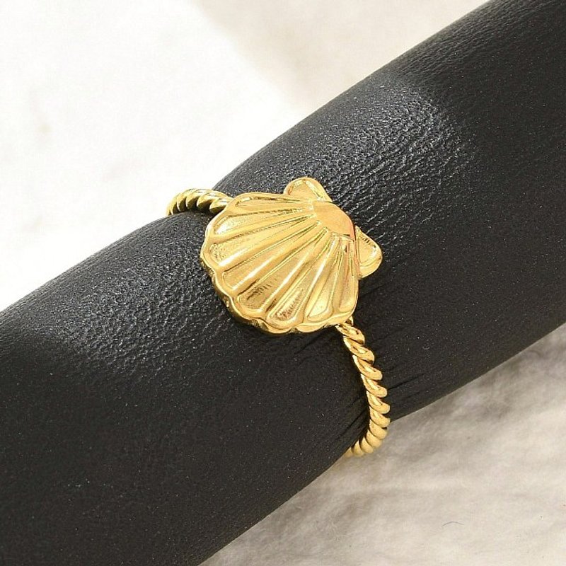 Bagues ouvertes en acier inoxydable 304 Shell ajustables pour femmes — Bijoux fantaisie