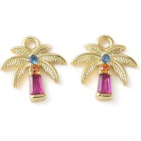 Brass Micro Pave Cubic Zirconia Coconut Tree Charms — Charms & Pendants