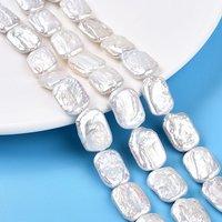 Natural Baroque Keshi Pearl Beads Strands, Creamy White, 22pcs