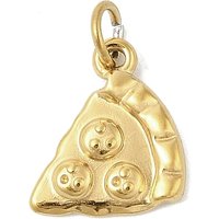304 Stainless Steel Pizza Pendant with 18K Gold Plating