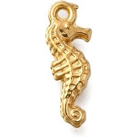 Charm en Acier Inoxydable 304 Thème Océan, Hippocampe Plaqué Or 18K — Breloques et pendentifs