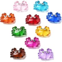 Handmade Lampwork Enamel Crab Beads, Mixed Color — Jewelry Beads