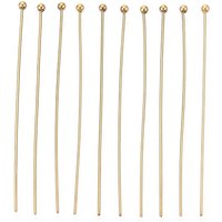 Épingles en acier inoxydable 304, plaquées or 18K, 50mm — Accessoires pour bijoux