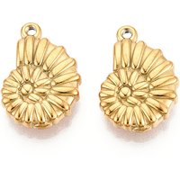 Pendentif en Acier Inoxydable 304 avec Charme Conque et Plaquage en Or 18K — Breloques et pendentifs