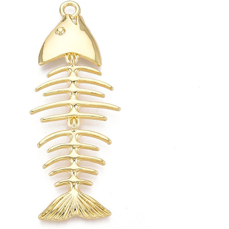 Pendentif en laiton grand modèle, plaqué or 18K, sans cadmium ni plomb — Breloques et pendentifs