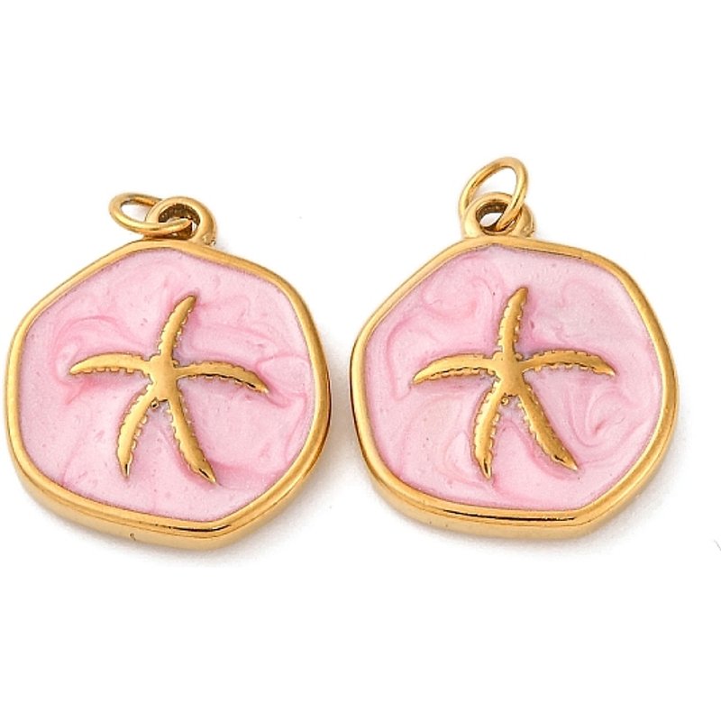Pendentif en Acier Inoxydable 304 avec Charme Étoile de Mer et Anneau de Saut — Breloques et pendentifs