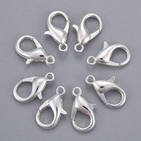 Zinc Alloy Lobster Claw Clasps, Parrot Trigger Clasps, Silver Plated — Jewelry Findings