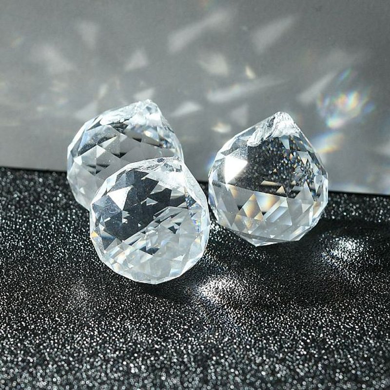 Pendentif en verre clair, attrape-soleil en cristal, grande goutte — Breloques et pendentifs