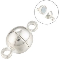 Fermoirs Magnétiques en Laiton avec Boucles, Sans Nickel, Plaqué Argent — Accessoires pour bijoux