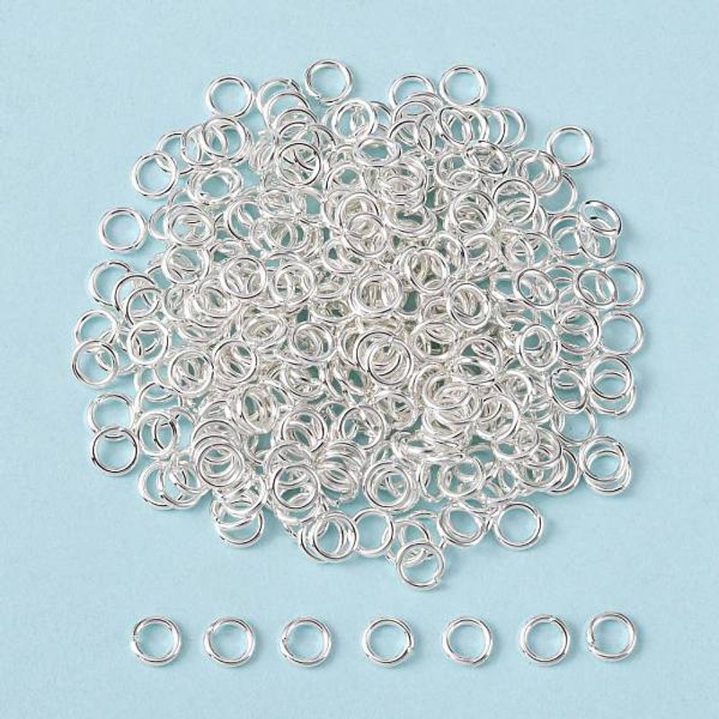 Brass Open Jump Rings, Lead Free & Nickel Free, Silver, 6x1mm — Jewelry Findings