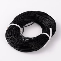 Cowhide Leather Cord, Black Jewelry Cord, 1.5mm Thick