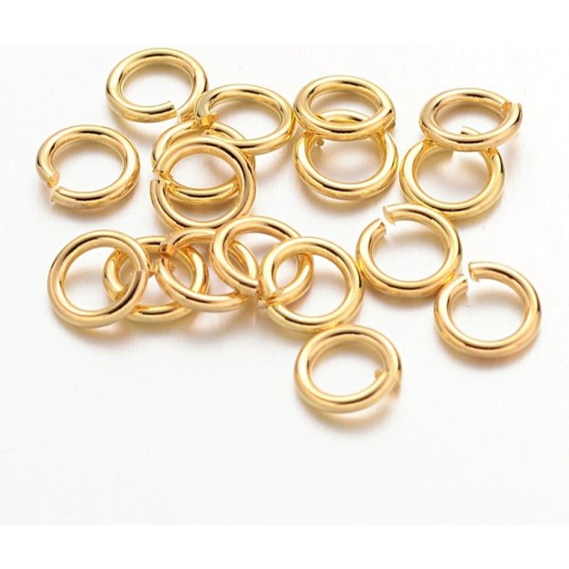 Anneaux Brisés en Laiton, Sans Cadmium, Sans Plomb, 6x1mm, 18 Gauge — Accessoires pour bijoux