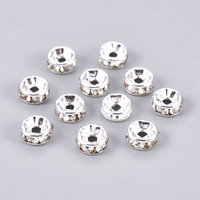 Perles Rondelle en Cristal Rhinestone de Laiton Grade A pour Fabrication de Bijoux
