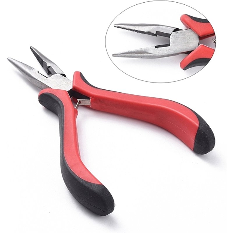 Pince en acier au carbone avec nez en chaîne et coupe-fil — Outils de création de bijoux