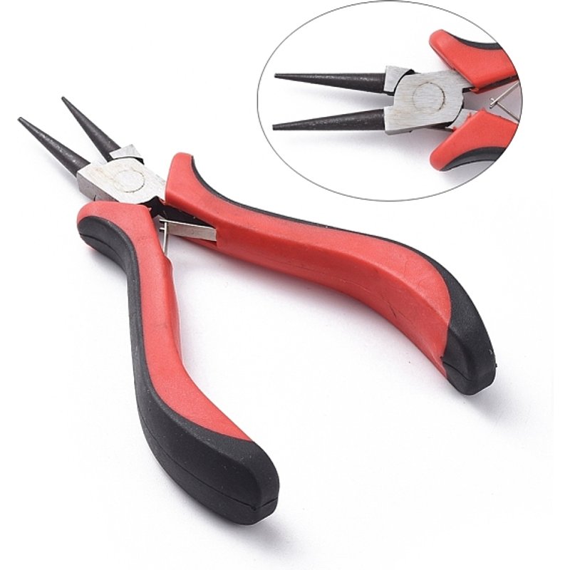 Pinces à Nez Ronds en Acier au Carbone pour Fabrication de Bijoux, 126mm — Outils de création de bijoux