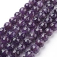 Fil de perles d'améthyste naturel, rond, 10mm, 19pcs/fil — Perles à bijoux