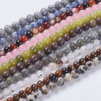 Natural Mixed Gemstone Beads Strands, Round, 4-5mm, 15 inch — Jewelry Beads