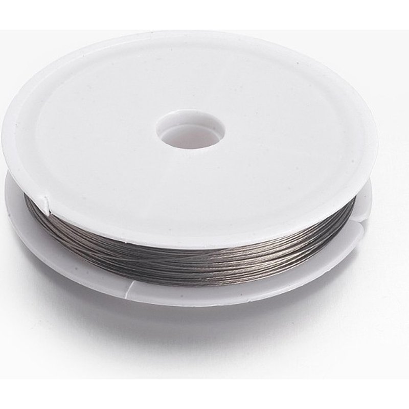 Tiger Tail Wire, Nylon-Coated Stainless Steel, 0.45mm, 164.04 Feet