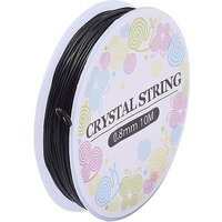 Elastic Crystal Thread, Stretchy Bead Cord for Jewelry Making, Black — Chains, Wire & Cord