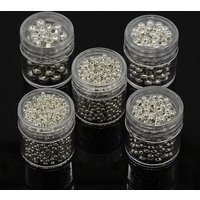 Iron Round Spacer Beads, Silver Color Plated, 2-5mm, Hole 1-2mm