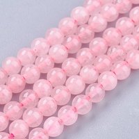 Natural Rose Quartz Bead Strands, Round, 4mm, 95pcs/strand — Jewelry Beads