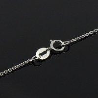 Collier en chaîne en argent sterling 925 plaqué rhodium 18 pouces unisexe — Collier pendentif