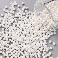 Perles de Verre, Blanches, 2mm, Rondes, 30000pcs/livre — Perles à bijoux