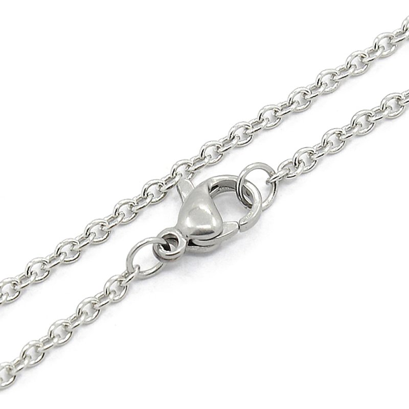 Collier en Chaîne Classique en Acier Inoxydable 304 - 17,7 pouces — Collier pendentif