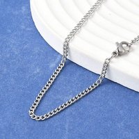 304 Stainless Steel Curb Link Chain Necklace with Lobster Claw Clasp