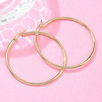 Boucles d'oreilles créoles en acier inoxydable 304 plaquées or 18K — Boucles d'oreilles créoles