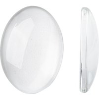 Clear Oval Glass Cabochons for Jewelry Making, 25x18x5mm