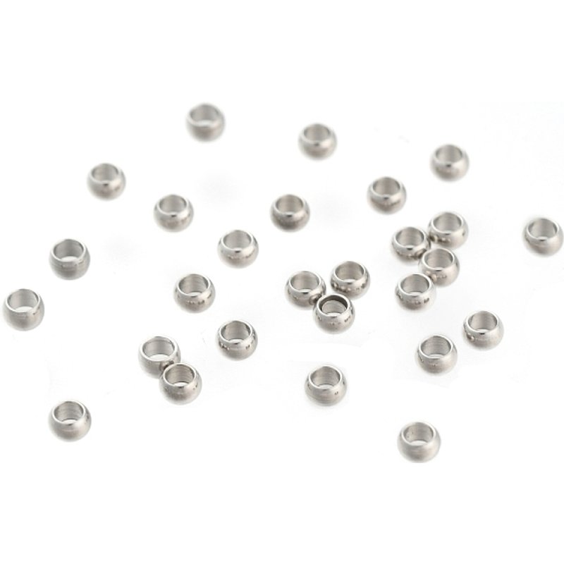 Perles Espaceuses Rondelle en Acier Inoxydable 304 - 2.5x1.5mm — Perles à bijoux