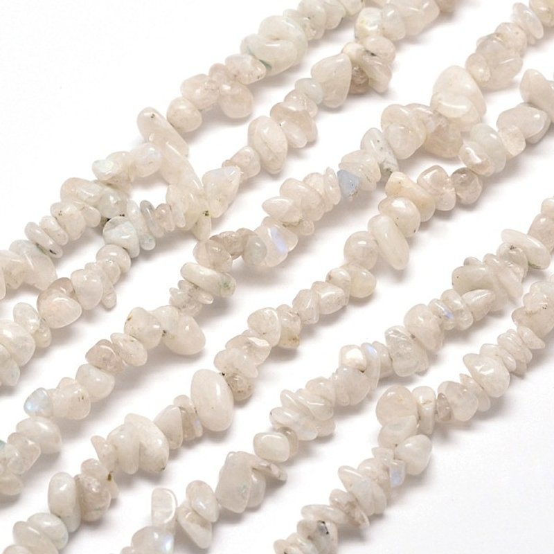 Fils de perles en chip de lune arc-en-ciel naturel, 5-8mm, 31,5 pouces — Perles à bijoux