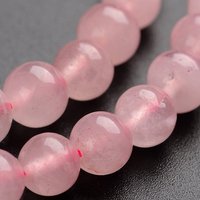 Brins de perles en quartz rose naturel rond, 6mm, 14,9 pouces