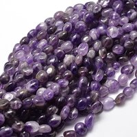 Fil de Perles de Nuggets d'Améthyste Naturel, Pierre Tumble, 14.9-15.7 pouces — Perles à bijoux