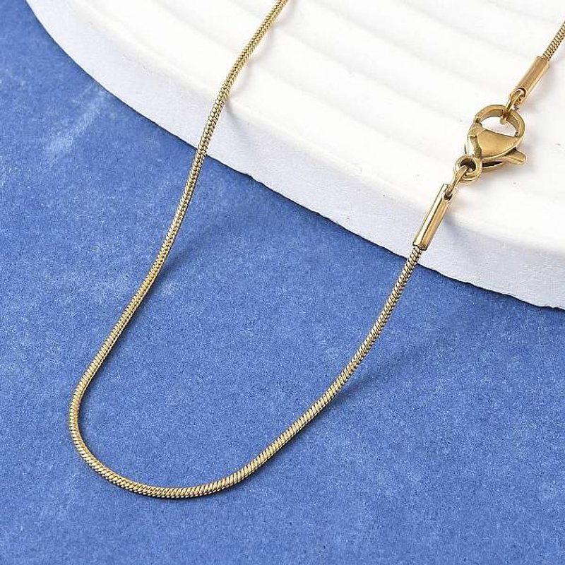 Collier Chaîne Serpent en Acier Inoxydable 304 Ion Plating 17,7 pouces — Collier pendentif