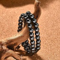 Bracelet Élastique Rond en Hématite Synthétique pour Femmes