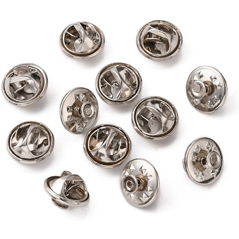 Attaches de revers en fer, épingle à cravate, accessoires de broche, platine — Accessoires pour bijoux
