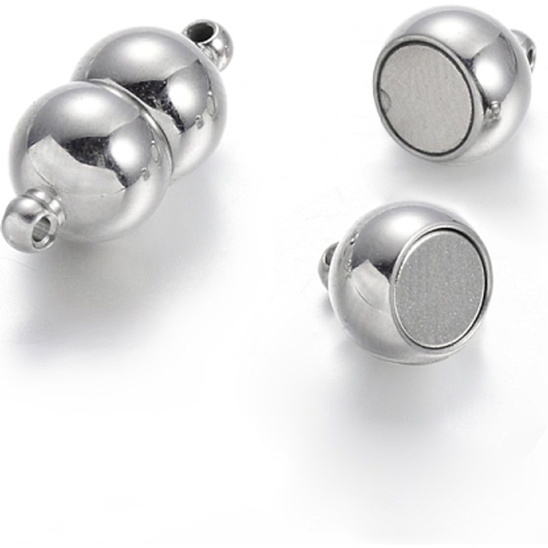 Attaches magnétiques en acier inoxydable 304 avec boucles, 18x8mm — Accessoires pour bijoux