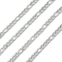 304 Stainless Steel Figaro Chains, Faceted, Unwelded, 4-6x3mm — Chains, Wire & Cord