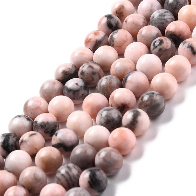 Natural Zebra Jasper Round Bead Strands, 8-8.5mm, 15 inch — Jewelry Beads