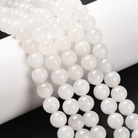 Natural White Jade Round Bead Strands, 8-8.5mm, 15 inch — Jewelry Beads